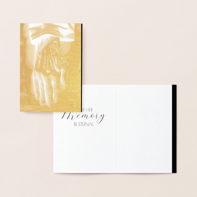 Carte Dorée Vraie vieille main Au revoir (Affichage)