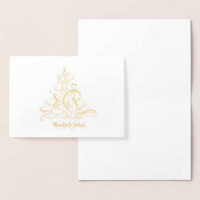 Carte Dorée Wesołych Świąt (Affichage)