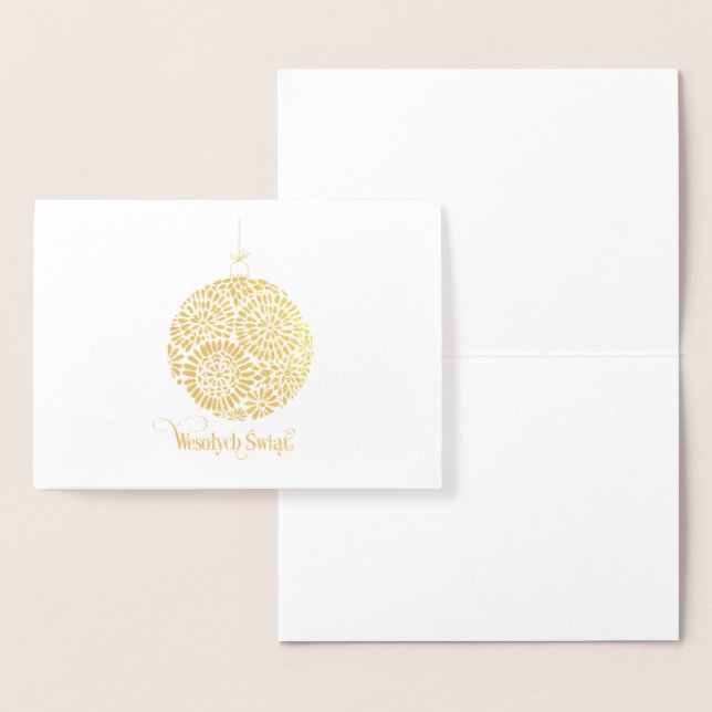 Carte Dorée Wesołych Świąt Ornamentu (Affichage)