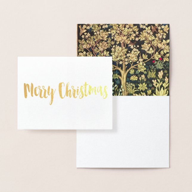 Carte Dorée William Morris Arbre De Vie Vintage Pré-Raphaélite (Affichage)