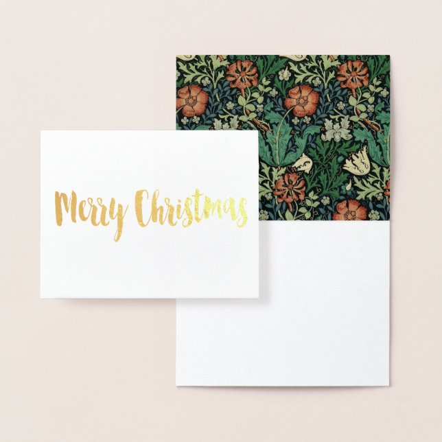 Carte Dorée William Morris Compton Floral Art (Affichage)