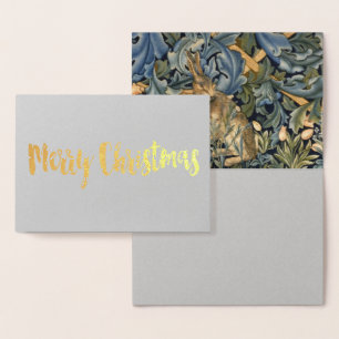 Carte Dorée William Morris Forest Rabbit Floral Art