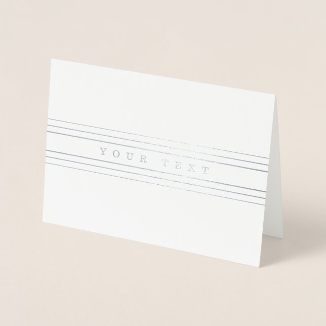 Carte Dorée Your Custom Text & Modern Stripes (Devant)