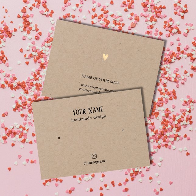 Carte d'oreille minimaliste élégante Kraft Gold He (Créateur téléchargé)