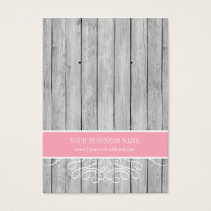 Carte d'oreille personnalisée en bois rose rustiqu