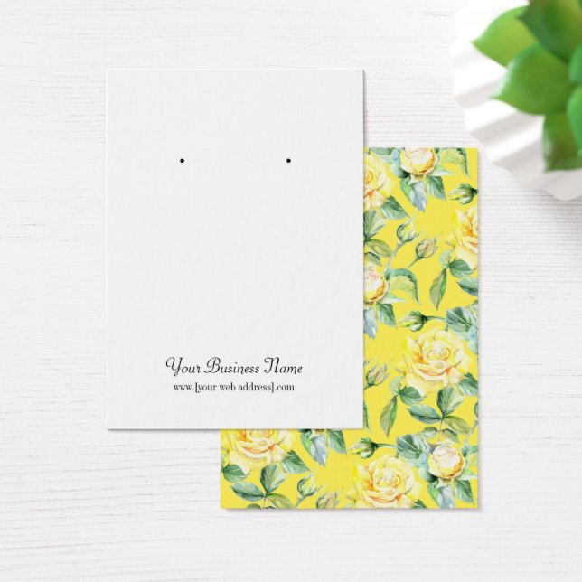 Carte d'oreille personnalisée Fleurs d'aquarelle j (Bureau)