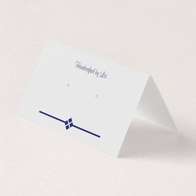 Carte d'oreille personnalisée Gris Diamant Tentfol (Devant)