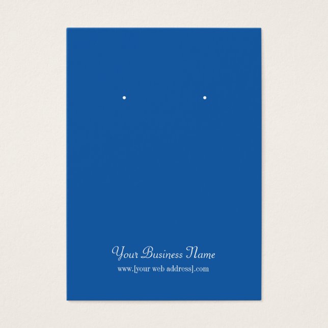 Carte d'oreille personnalisée simple en bleu clair (Devant)