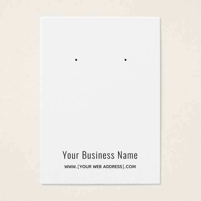 Carte d'oreille personnalisée simple et moderne (Devant)