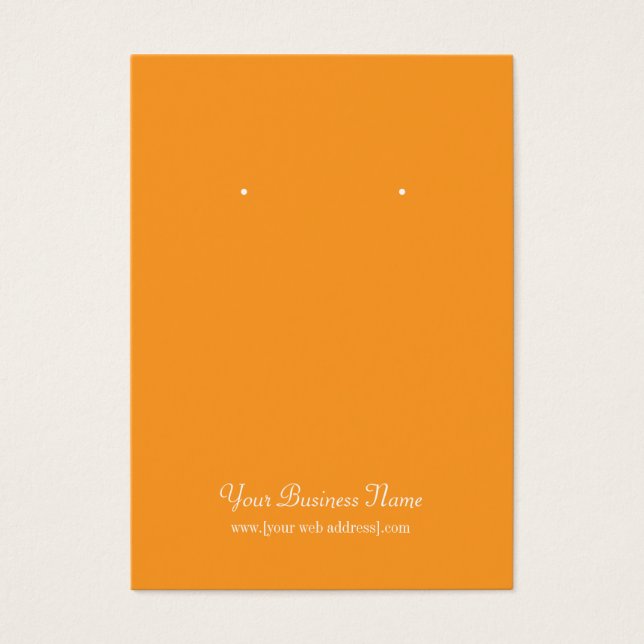 Carte d'oreille personnalisée simple et orange (Devant)