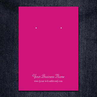 Carte d'oreille personnalisée simple et rose chaud