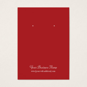 Carte d'oreille personnalisée simple Red Plain