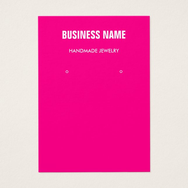 Carte d'oreille pour bijoux roses modernes (Devant)