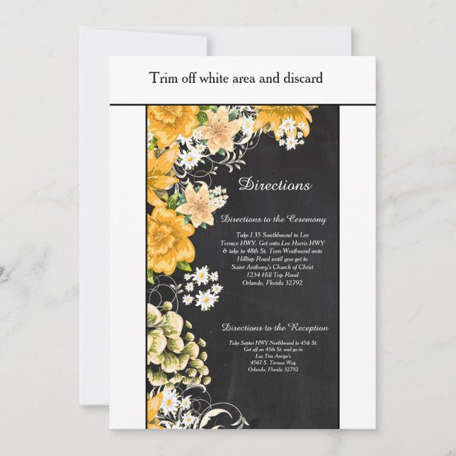 Carte d'orientation Rose Jaune 3.5x6 (Devant)