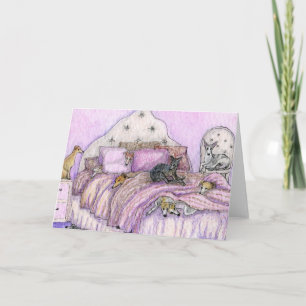 Carte Dormir - les seins et les lévriers à foison !