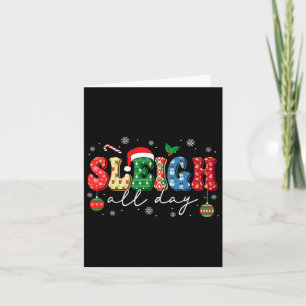 Carte Dormir toute la journée Slay Femmes Noël Super Vin