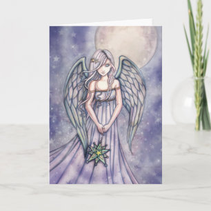 Carte d'ornement Angel avec étoile par Molly Harri