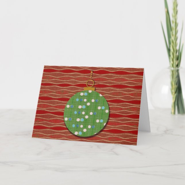 Carte d'ornement de Noël Whimsy et Retro (Devant)