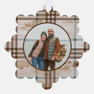 Carte d'ornement en papier de cerf de bois rustiqu