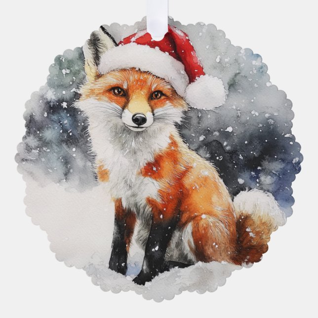 Carte d'ornement en papier de renard de bois (Recto)