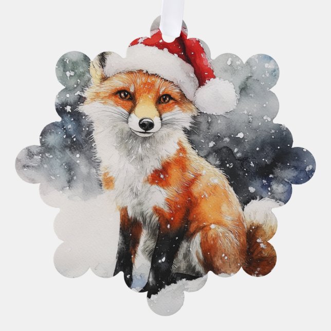 Carte d'ornement en papier de renard de bois (Recto)