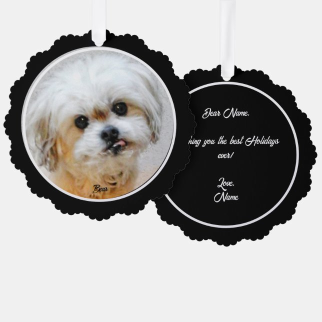 Carte d'ornement en papier Malshi (Recto/Verso)