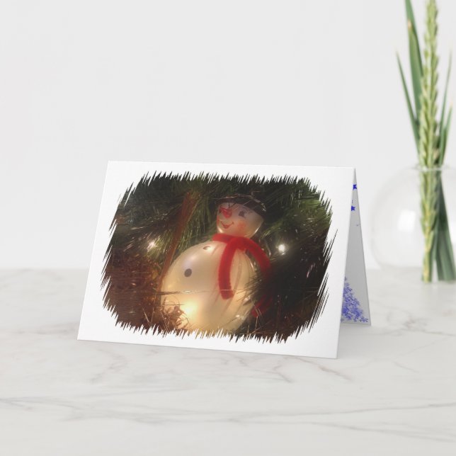Carte d'ornement Snowman (Devant)