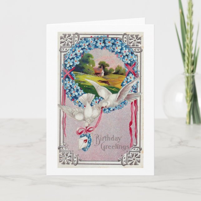Carte Doses d'anniversaire Vintage (Devant)