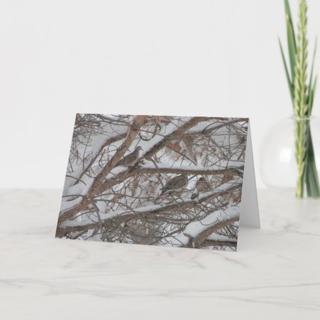 Carte Doses Dans Le Pin Neige (Devant)