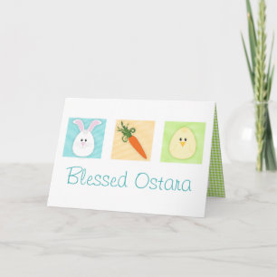Carte d'Ostara de trio de Pâques