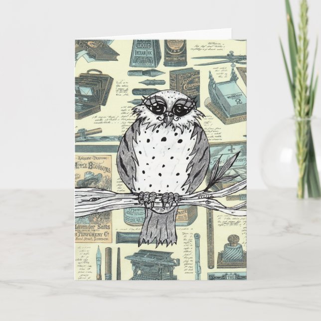 Carte Dotty the Owl 3 Greeting Card (Devant)