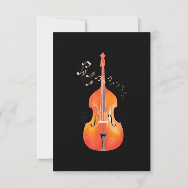 Carte Double Basse Art classique Musique Jazz (Devant)