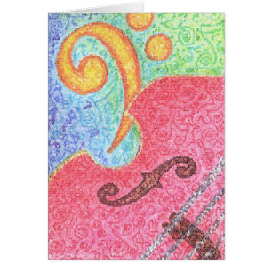 Carte - double basse et clef colorées