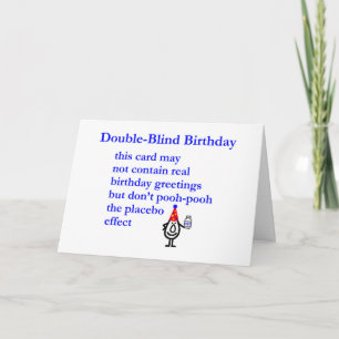 Carte Double-Blind Birthday - poème drôle pour anniversa