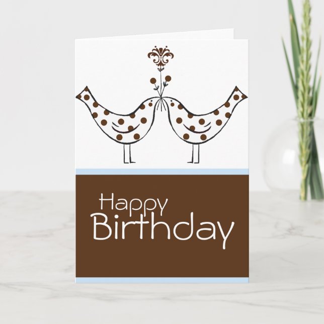 Carte Double Bonheur - Joyeux anniversaire (Devant)