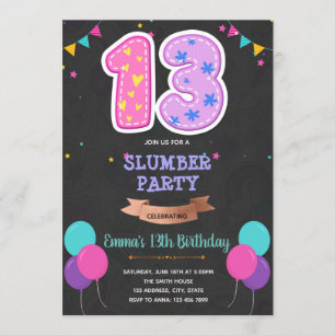 Carte double chiffres 13e anniversaire