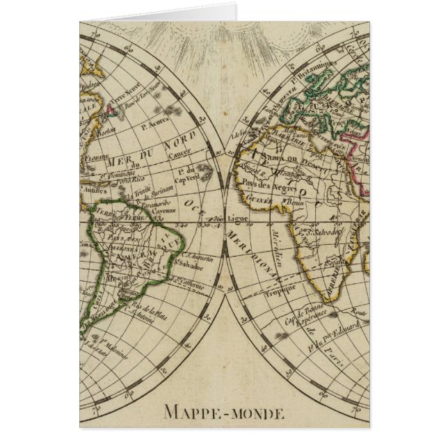 Carte Double hémisphère (Devant)