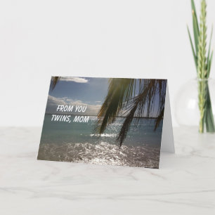 CARTE DOUBLE L'AMOUR DE TWINS À L'ANNIVERSAIRE DE MÈRE