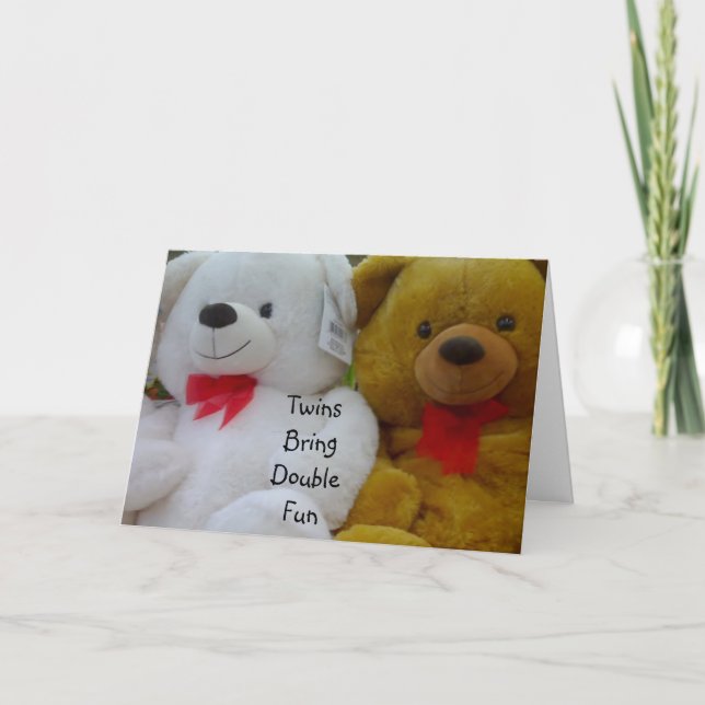 CARTE DOUBLE PLAISIR POUR TOUTE NAISSANCE DOUCE (Devant)