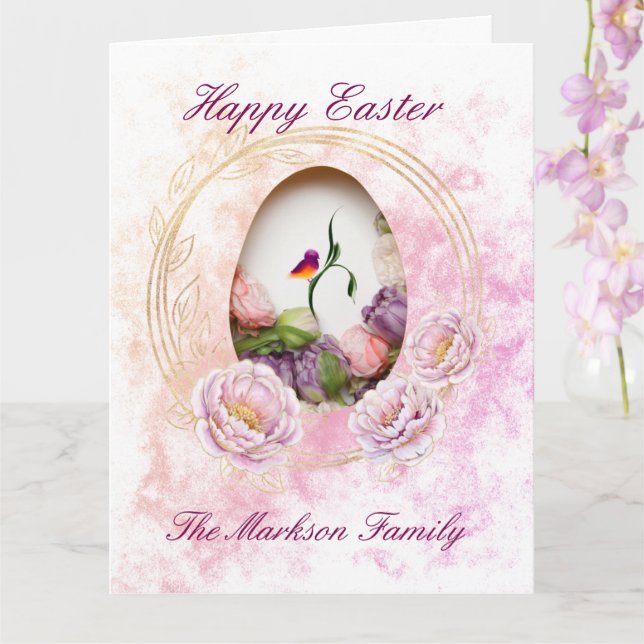 Carte double pour fêtes annuelles (Orchidée)