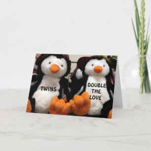 CARTE DOUBLER L'AMOUR EN AYANT DES JUMEAUX