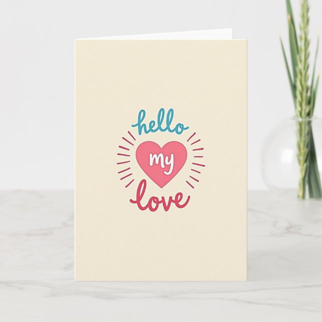 Carte Douce Bonjour Mon Amour (Devant)