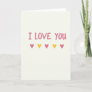 Carte Douce de Voeux 'Je T'Aime'