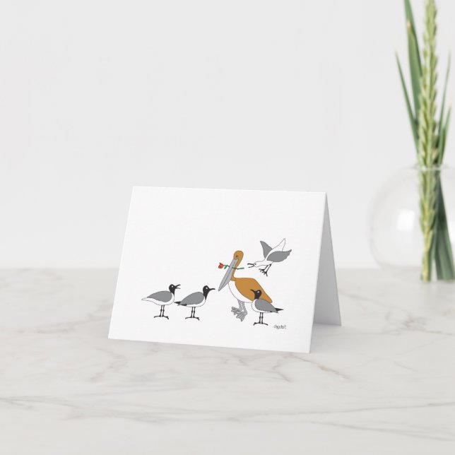 Carte Douce du Pélican & des Mouettes (Devant)