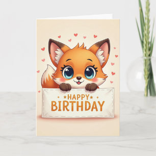 Carte Douce Fennec aux Yeux Bleus