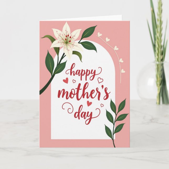 Carte Douce Fête des Mères Lily (Devant)