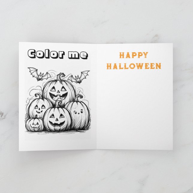 Carte Douce forêt fée halloween (Intérieur)