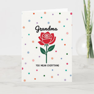 Carte Douce Grand-Mère Rose