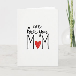 Carte Douce Maman Cœur Vermillon