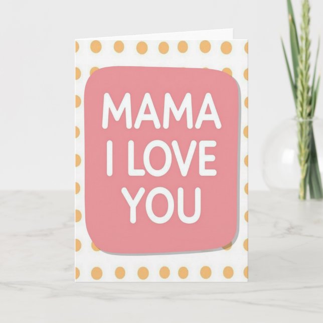 Carte Douce Maman Je T'Aime (Devant)